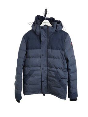 PAJAR Men's Locarno Mixed Media Puffer Jacket 550 Fill, Blue, Water Resistant, S